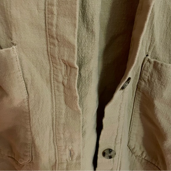 Zara Tan Collared Chore Coat Shacket Overshirt - Picture 4 of 5